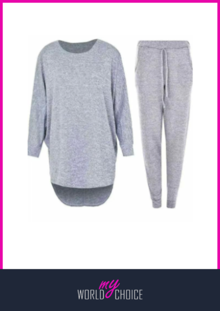 Women High Low 2 Piece Tracksuit