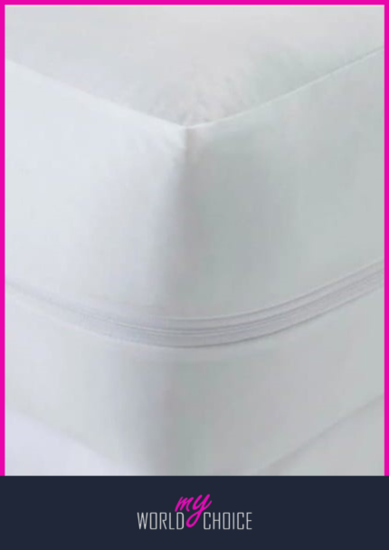 Cotton Blend Zipped Fitted Mattress Protector Cover Anti Allergy & Dust Mites